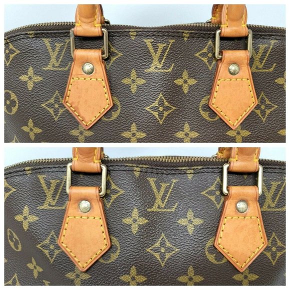 Louis Vuitton Alma PM Monogram Canvas Leather Hand Bag Authentic Vintage VI0914 - Picture 2 of 12